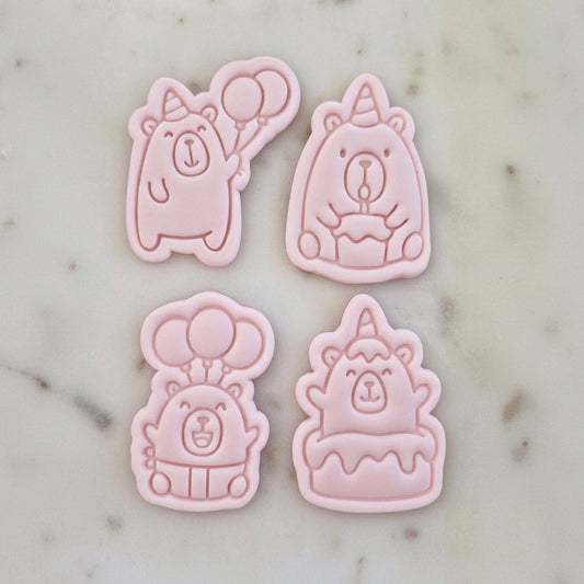 Capybara Set Cookie Cutter and Stamp set of 4
