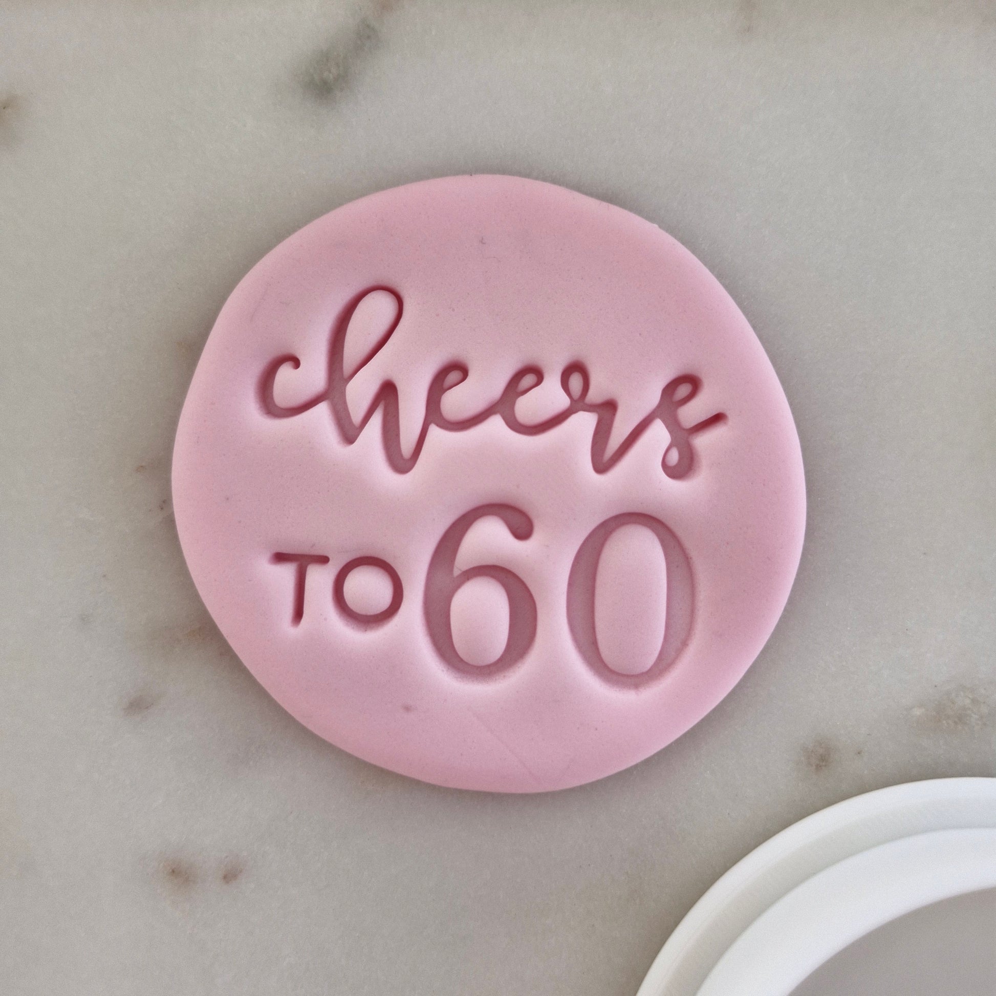 Cheers to 60 Cookie Cutter and Stamp zoomed in