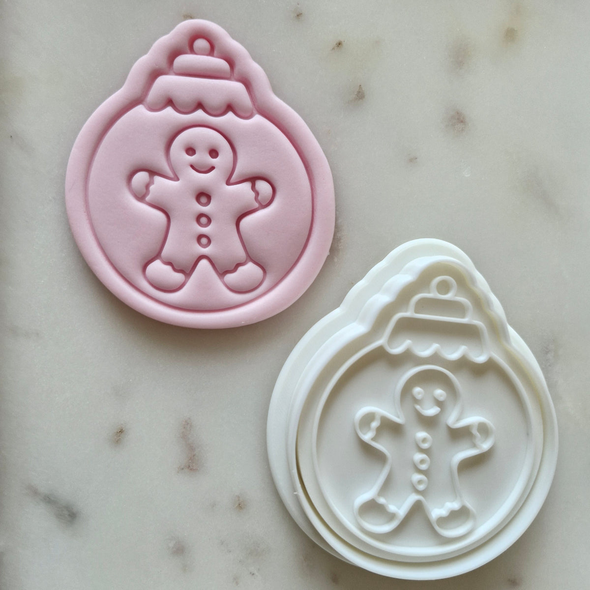 Gingerbread Man Bauble Cookie Cutter and Stamp zoomed out