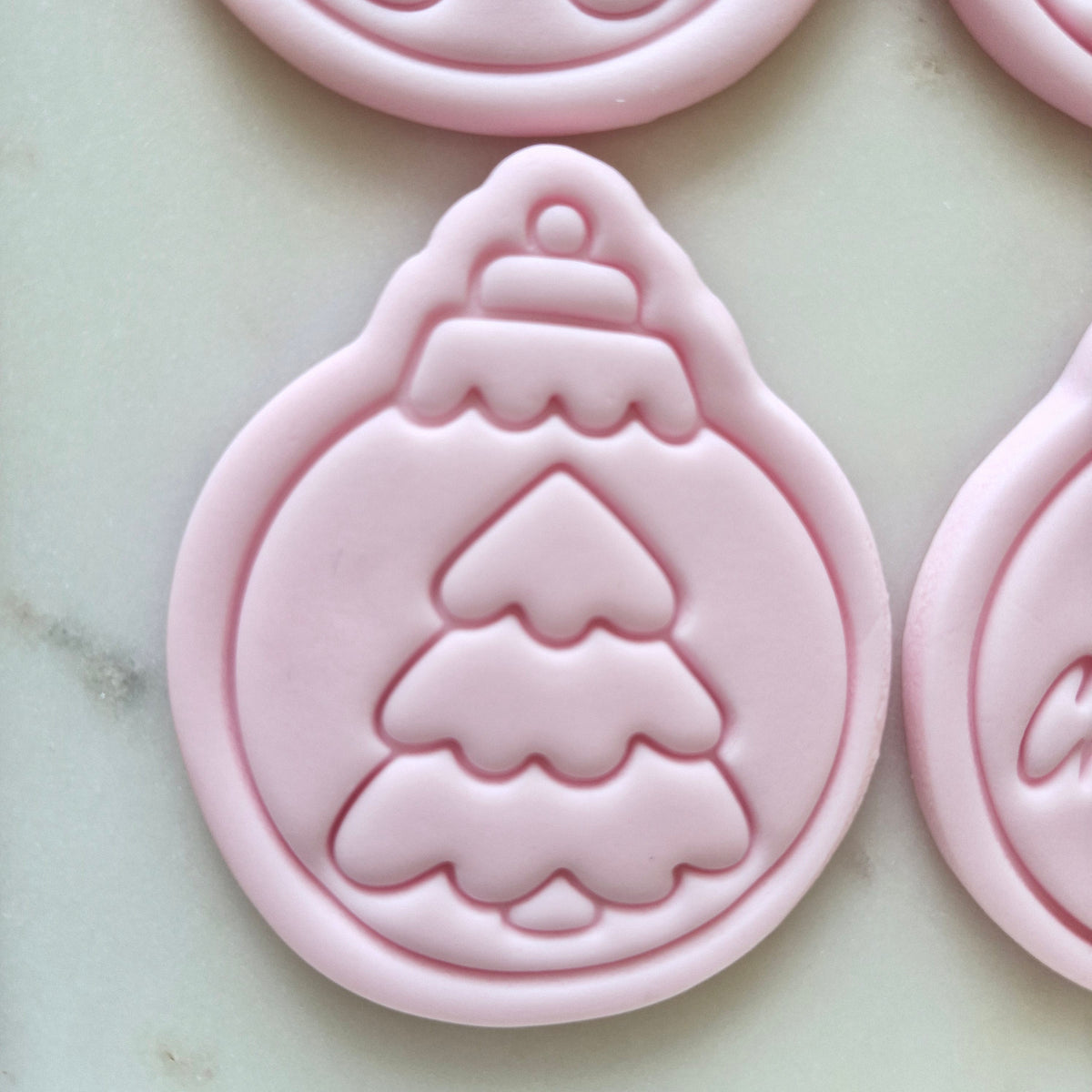 Christmas Bauble Set Cookie Cutter and Stamp Christmas tree