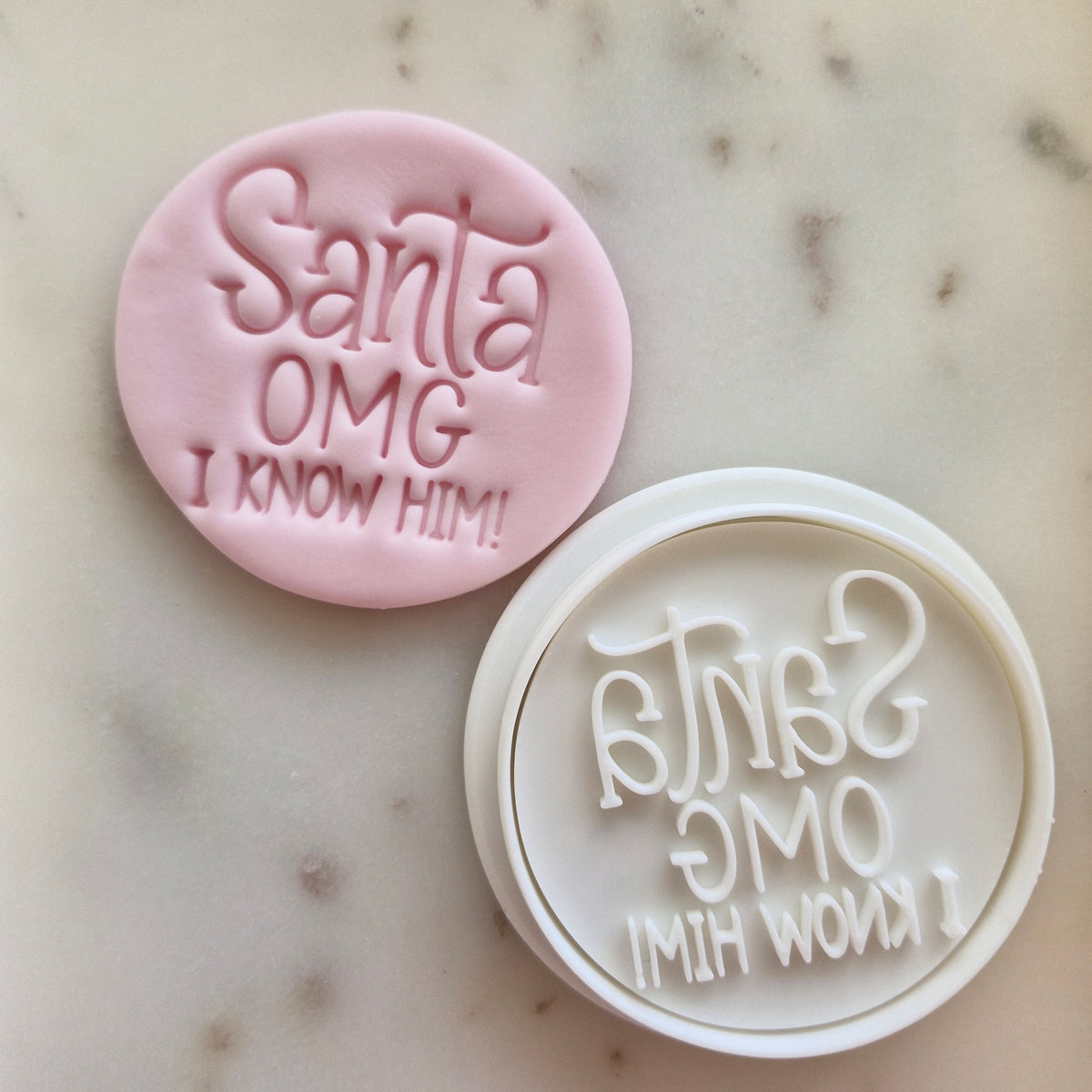 Santa OMG I know Him Cookie Cutter and Stamp zoomed out
