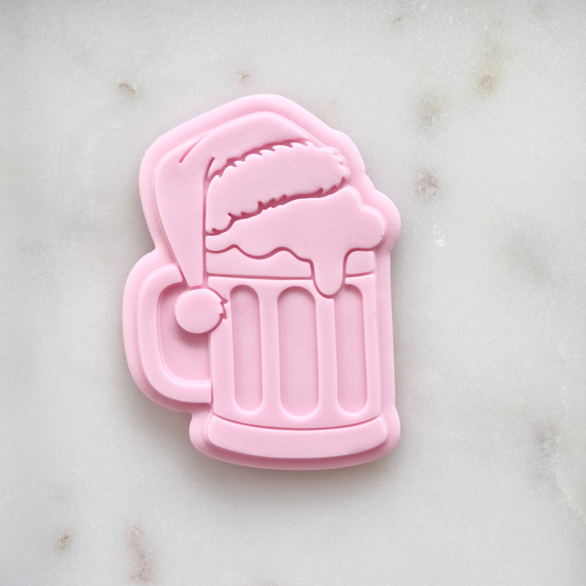 Christmas Beer Mug Cookie Cutter and Deboss Stamp