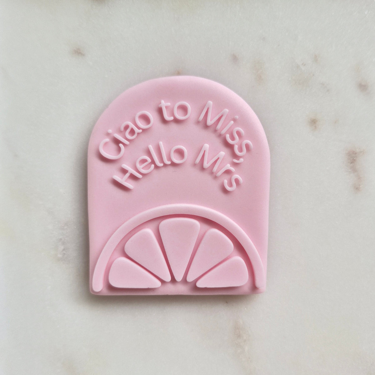 Ciao to Miss Hello Mrs Cookie V2 Cutter and Deboss Stamp ZOOMED IN