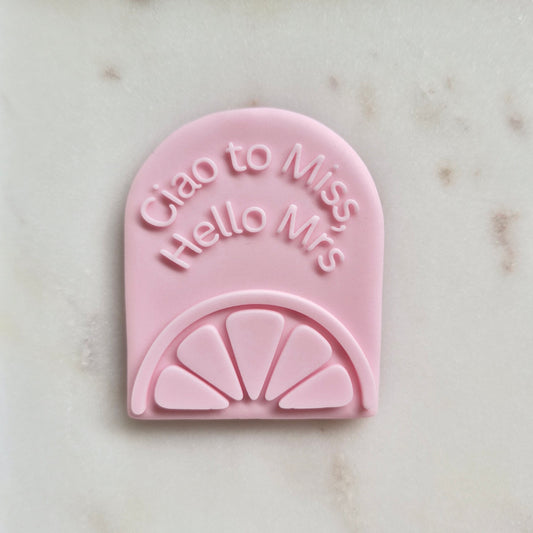 Ciao to Miss Hello Mrs Cookie V2 Cutter and Deboss Stamp ZOOMED IN