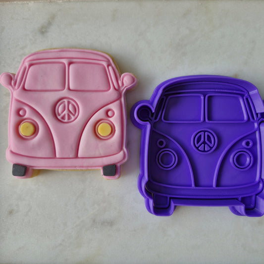 Kombi Van Cookie Cutter and Stamp zoomed out