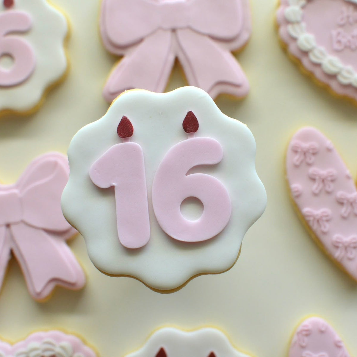 Customised Number Birthday Set Cookie Cutter and Stamp candles numbers Custom Birthday Candle Cookie Deboss Stamp