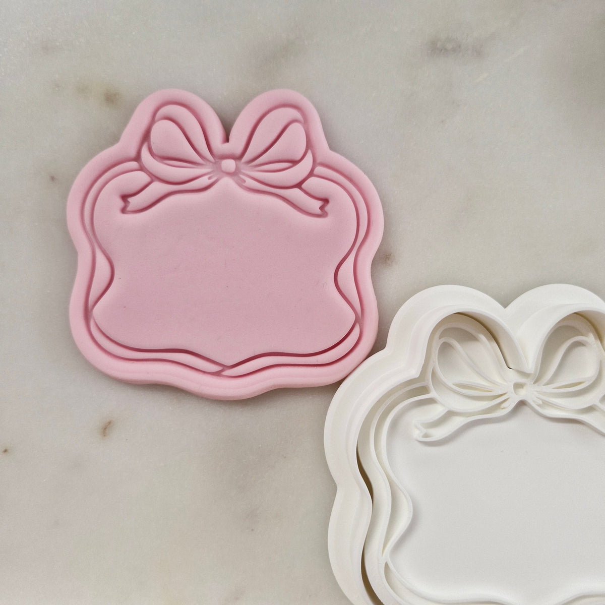 Bow Frame VS1 Cookie Cutter and Stamp zoomed out