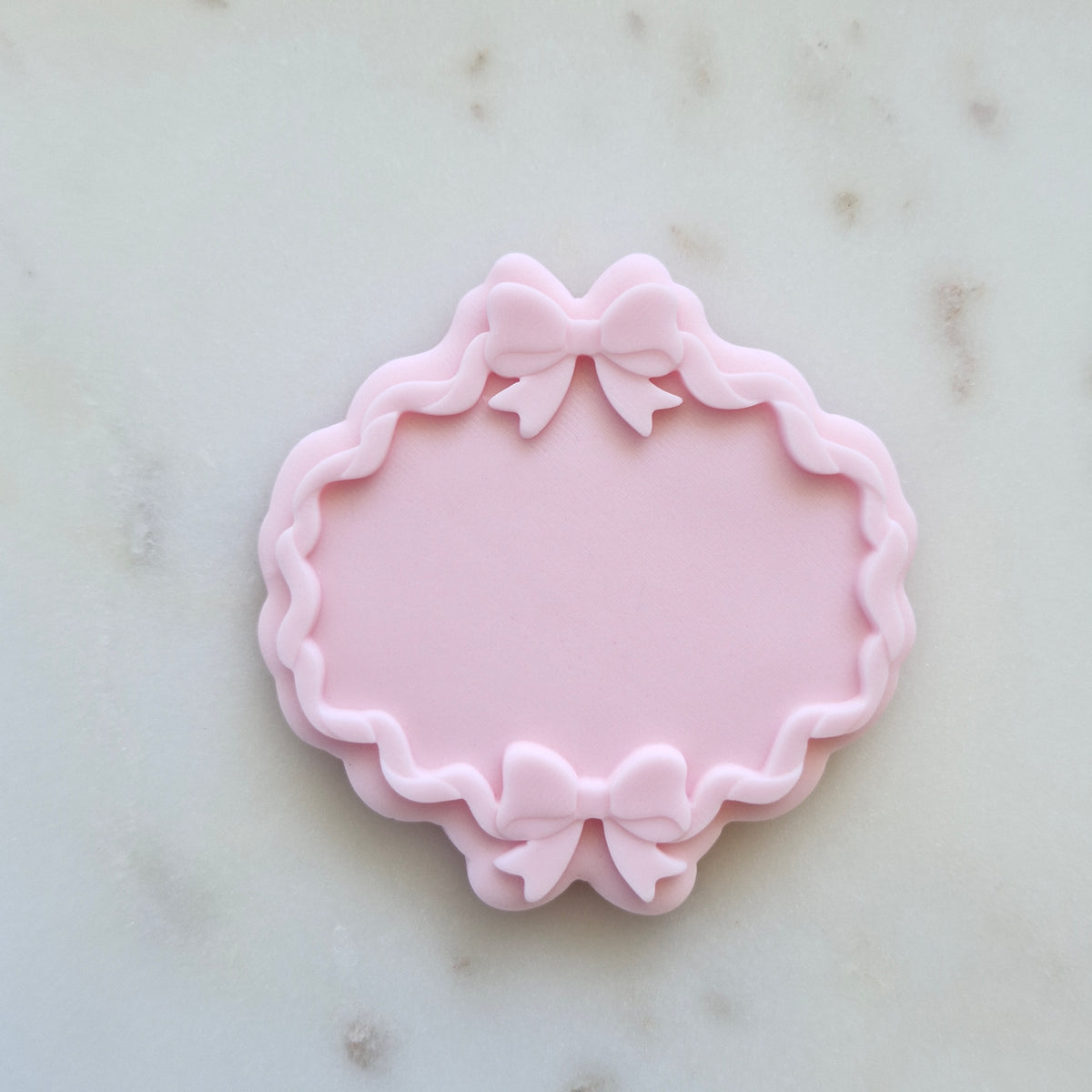 Bow Plaque Cookie Cutter and Deboss Stamp