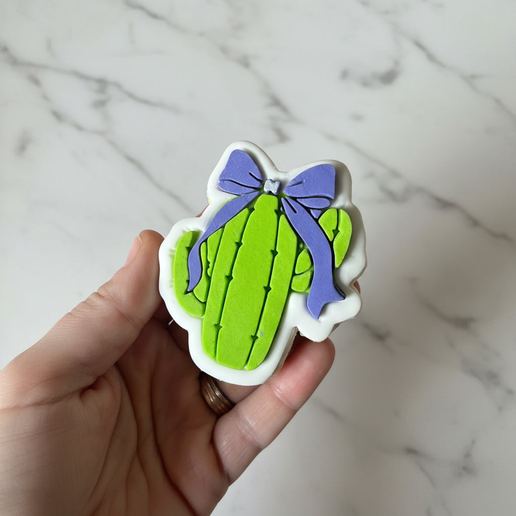 Coquette Cactus Cookie Cutter and Stamp