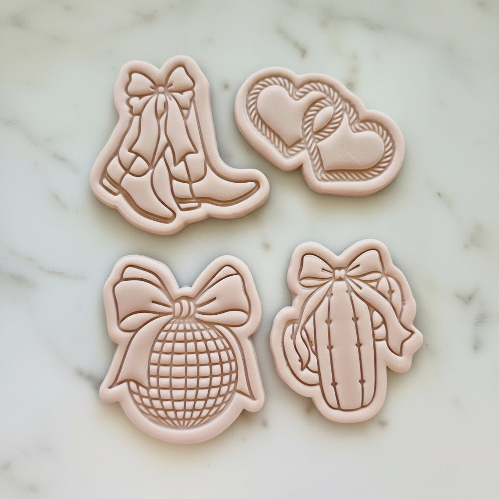 Coquette Cowgirl Set Cookie Cutter and Stamp set