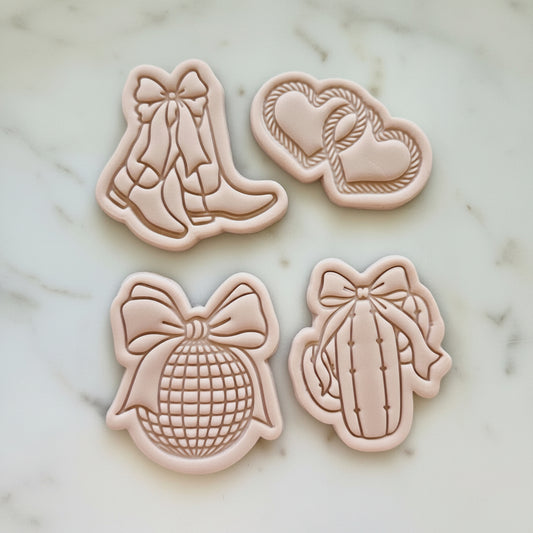 Coquette Cowgirl Set Cookie Cutter and Stamp set