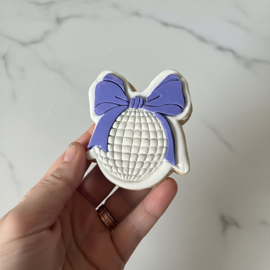 Coquette Disco Ball Cookie Cutter and Stamp