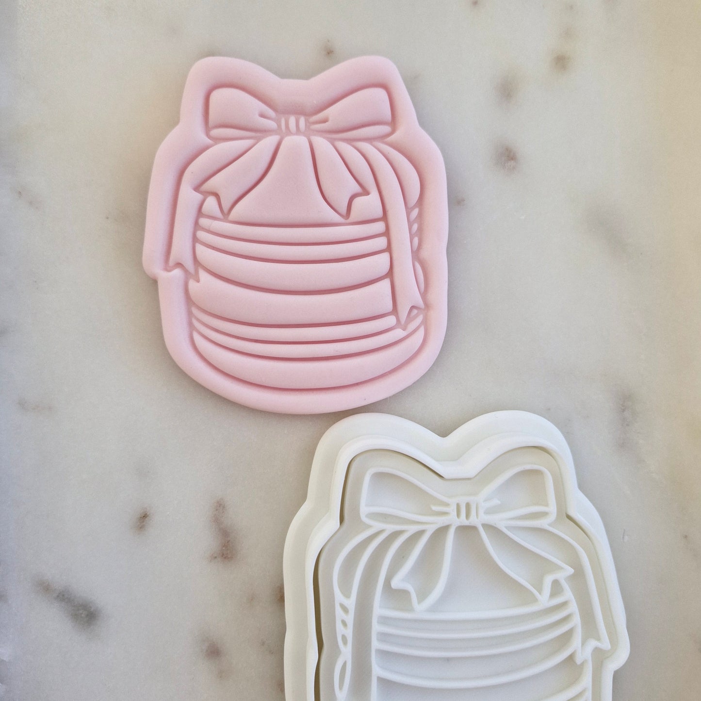 Coquette Macarons Stack Cookie Cutter and Stamp zoomed out