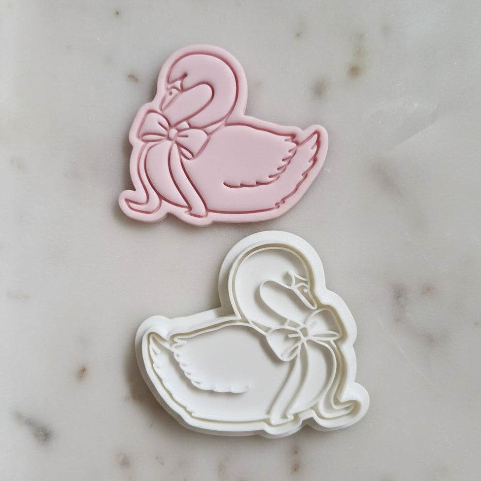 Coquette Swan Cookie Cutter and Stamp