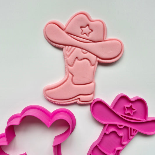 Baby Cowboy Boot and Hat, Cookie Cutter and Stamp