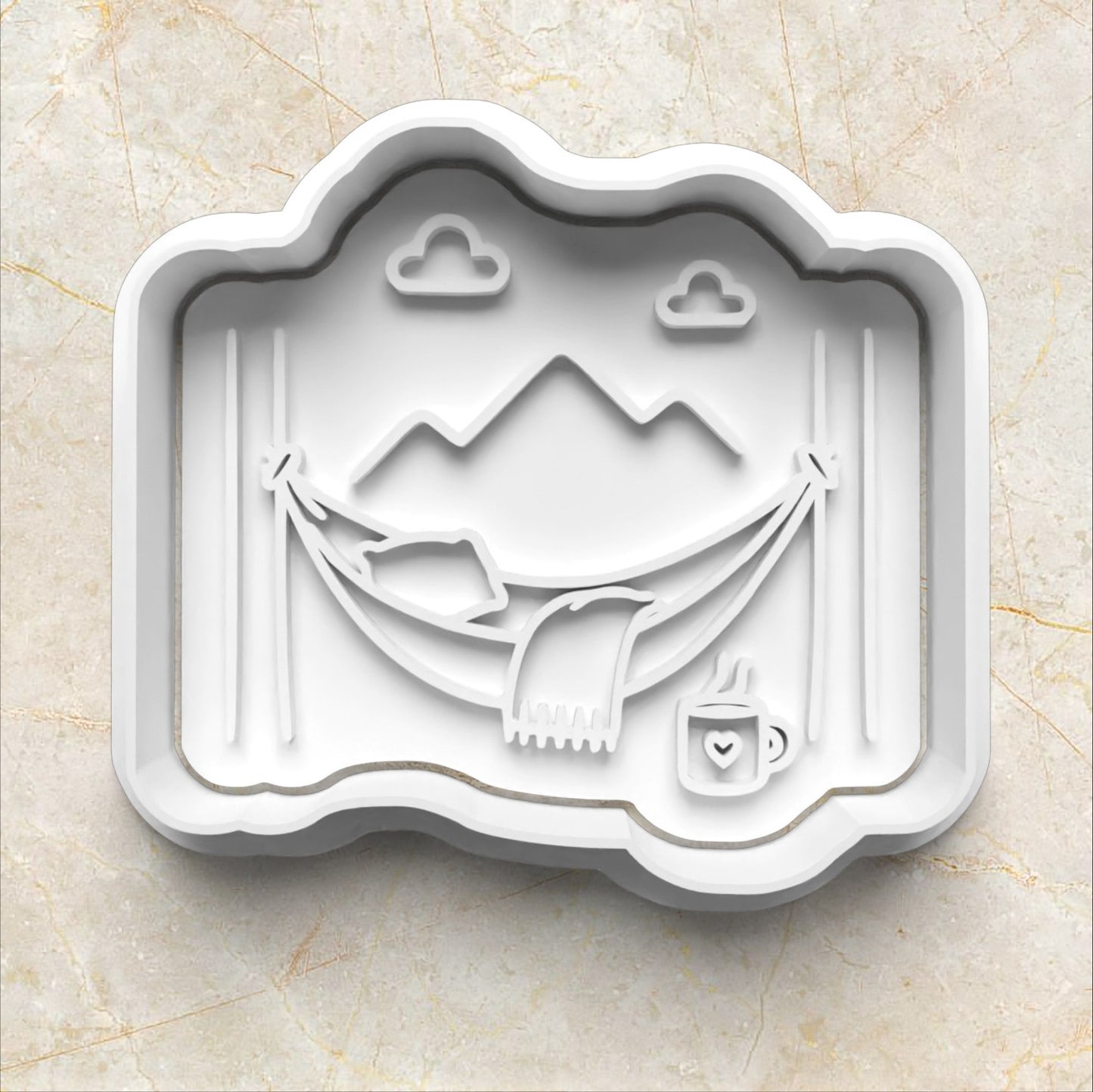 Cozy Camping Set Cookie Cutter and Stamp hammock