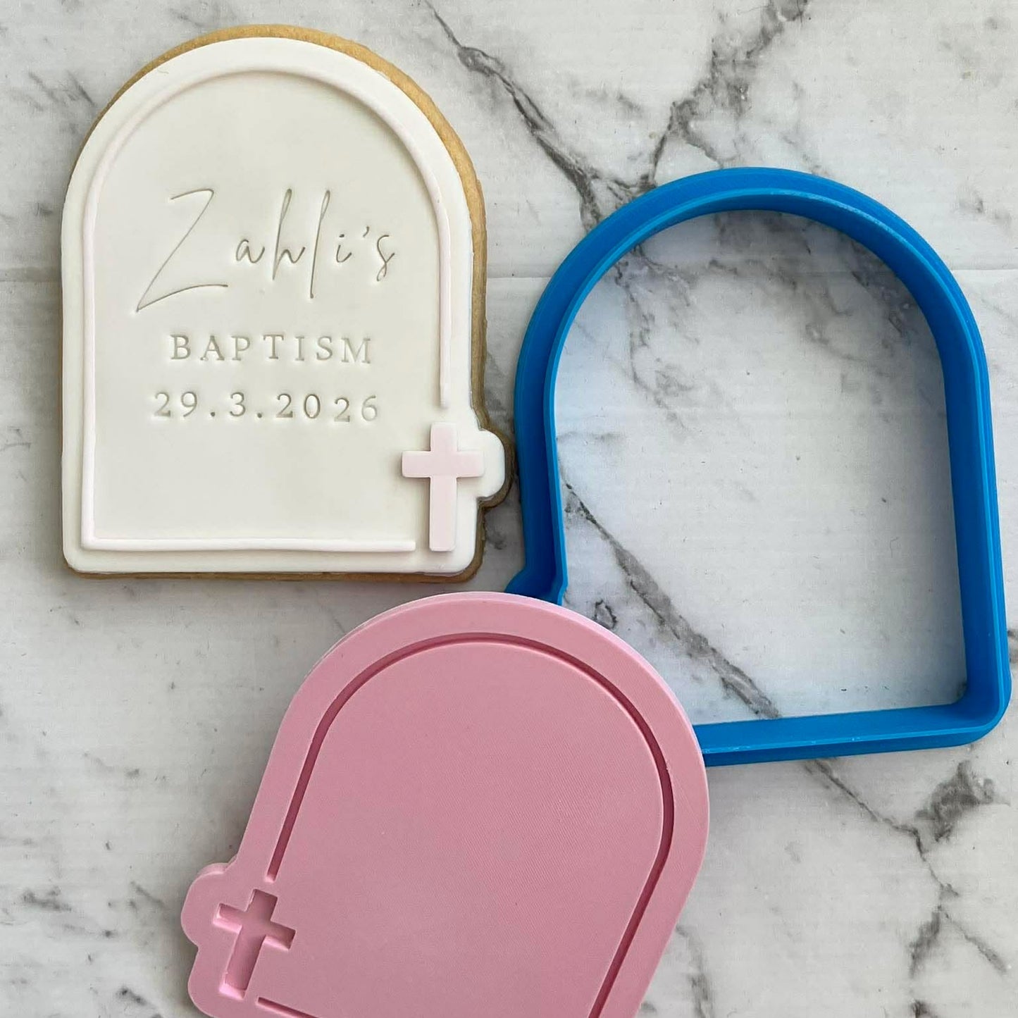 Cross Arch Frame Cookie Cutter and Deboss Stamp