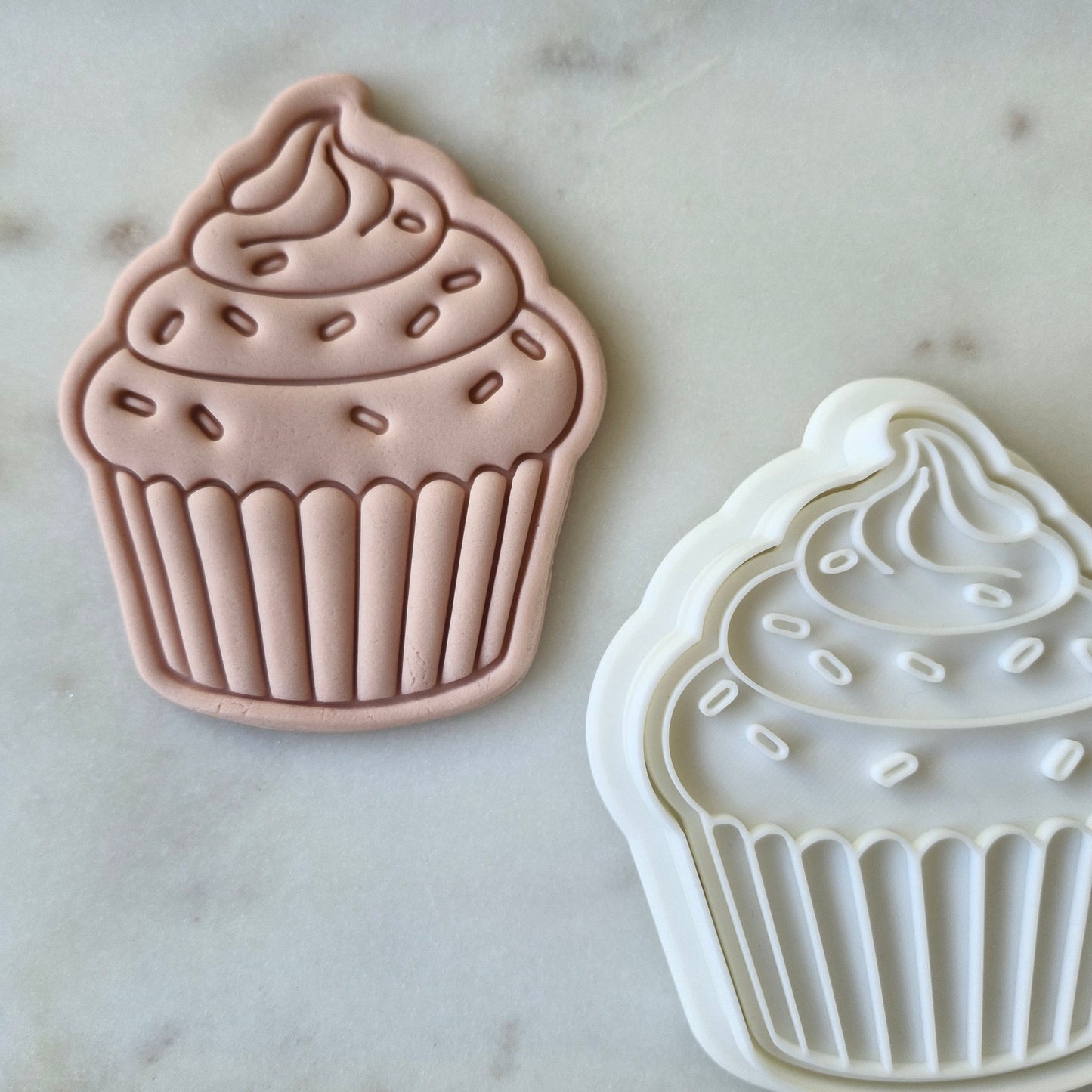 Cupcake with Sprinkles Cookie Cutter and Stamp