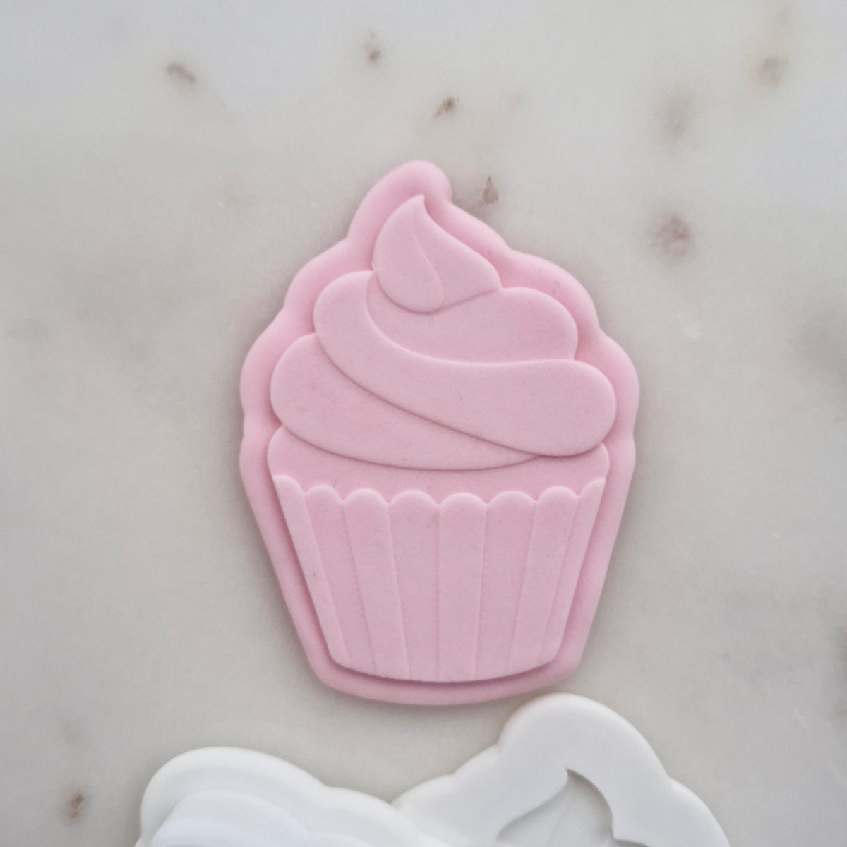 Cupcake Cookie Cutter and Deboss Stamp zoomed in