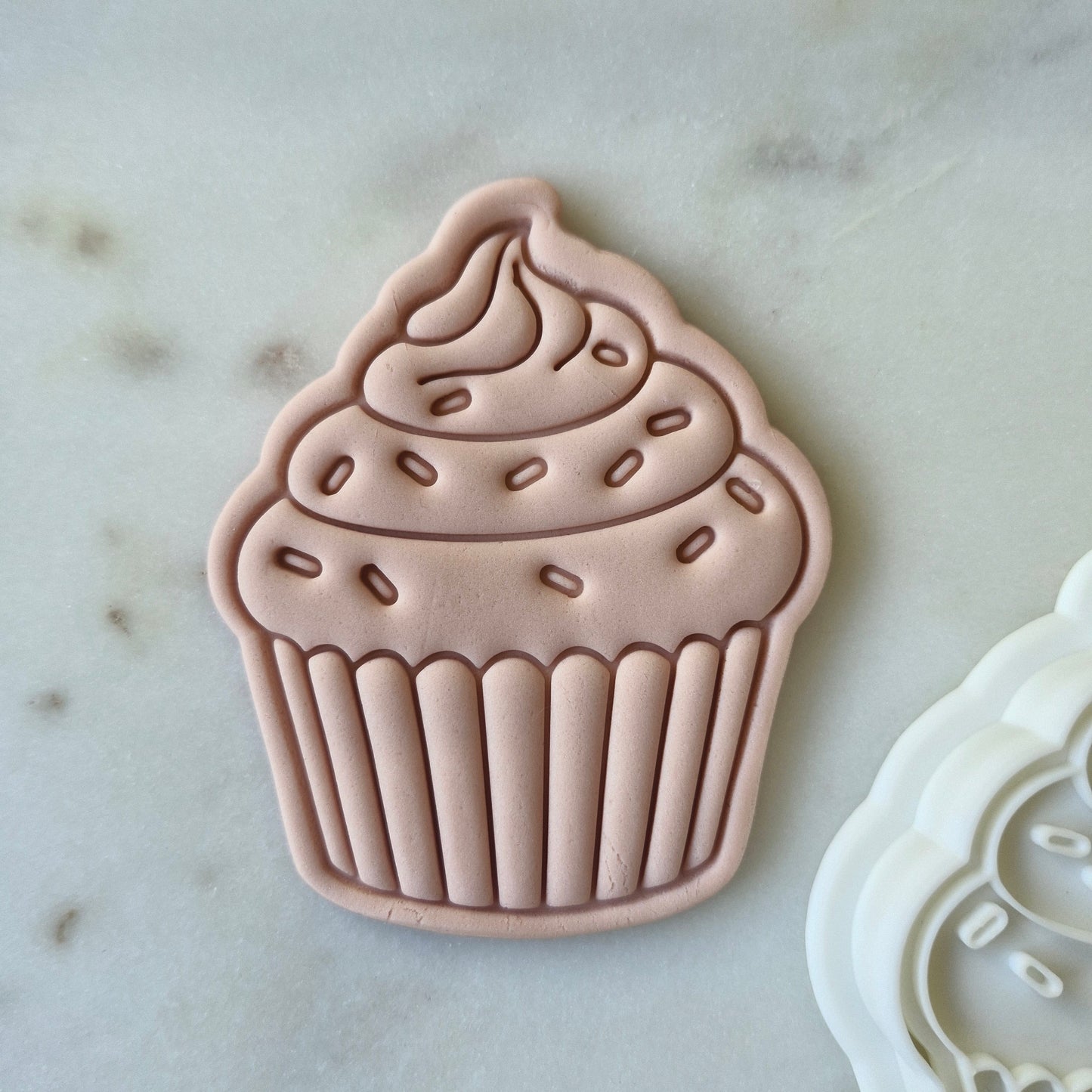 Cupcake with Sprinkles Cookie Cutter and Stamp