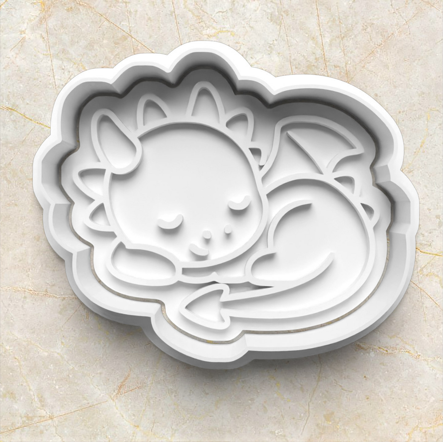 Cute Dragon Set Cookie Cutter and Stamp dragon