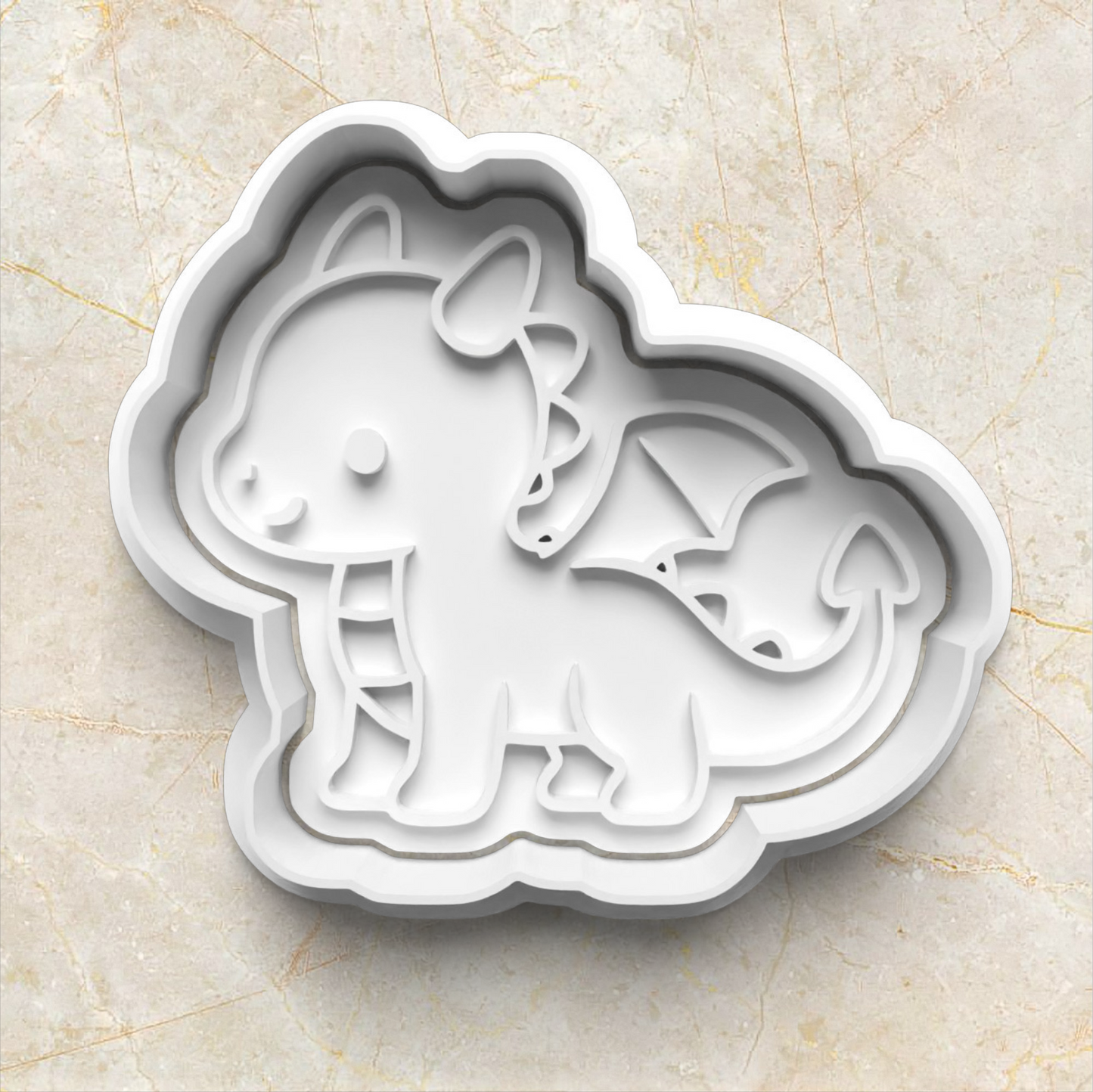 Cute Dragon Set Cookie Cutter and Stamp dragon