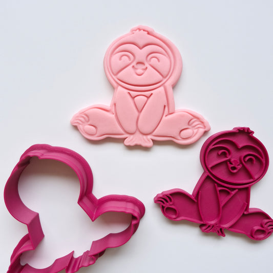 Sitting Sloth Cookie Cutter and Stamp