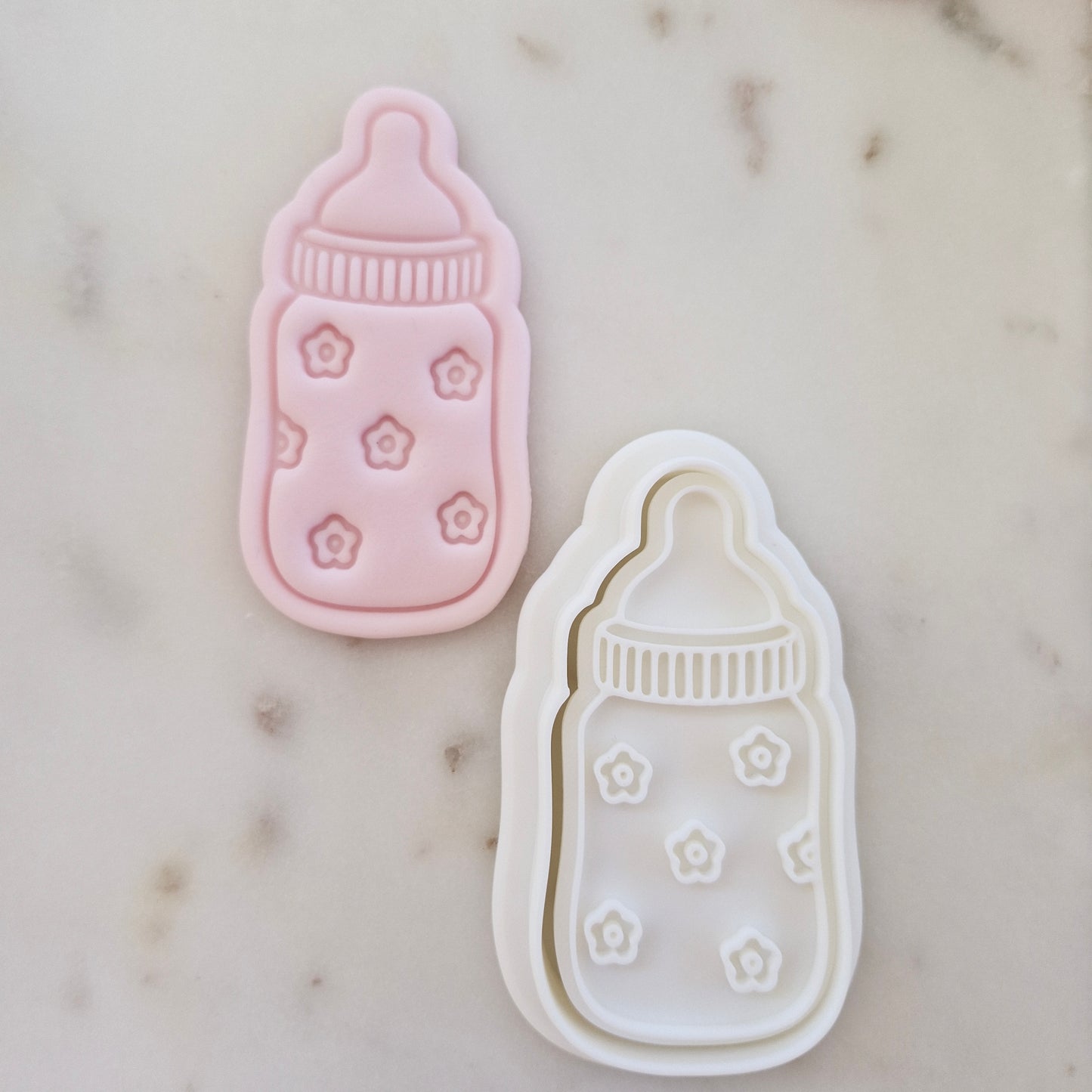 Daisy Baby Bottle Cookie Cutter and Stamp zoomed out