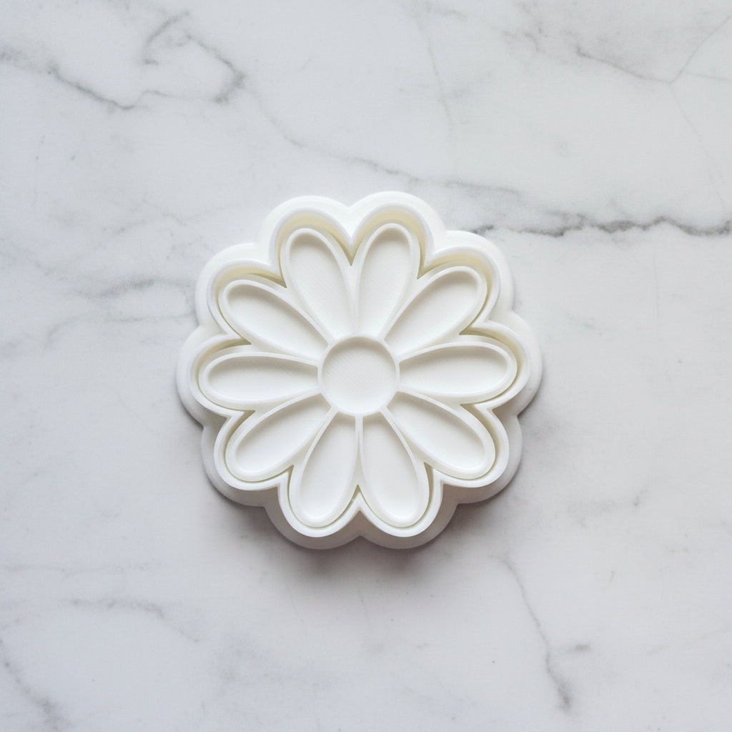 Daisy With 10 Petals Cookie Cutter and Stamp