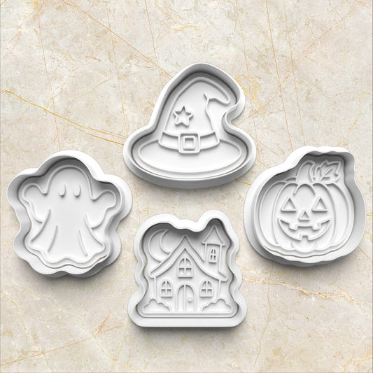 Halloween Set VS3 Cookie Cutter and Stamp set of 4