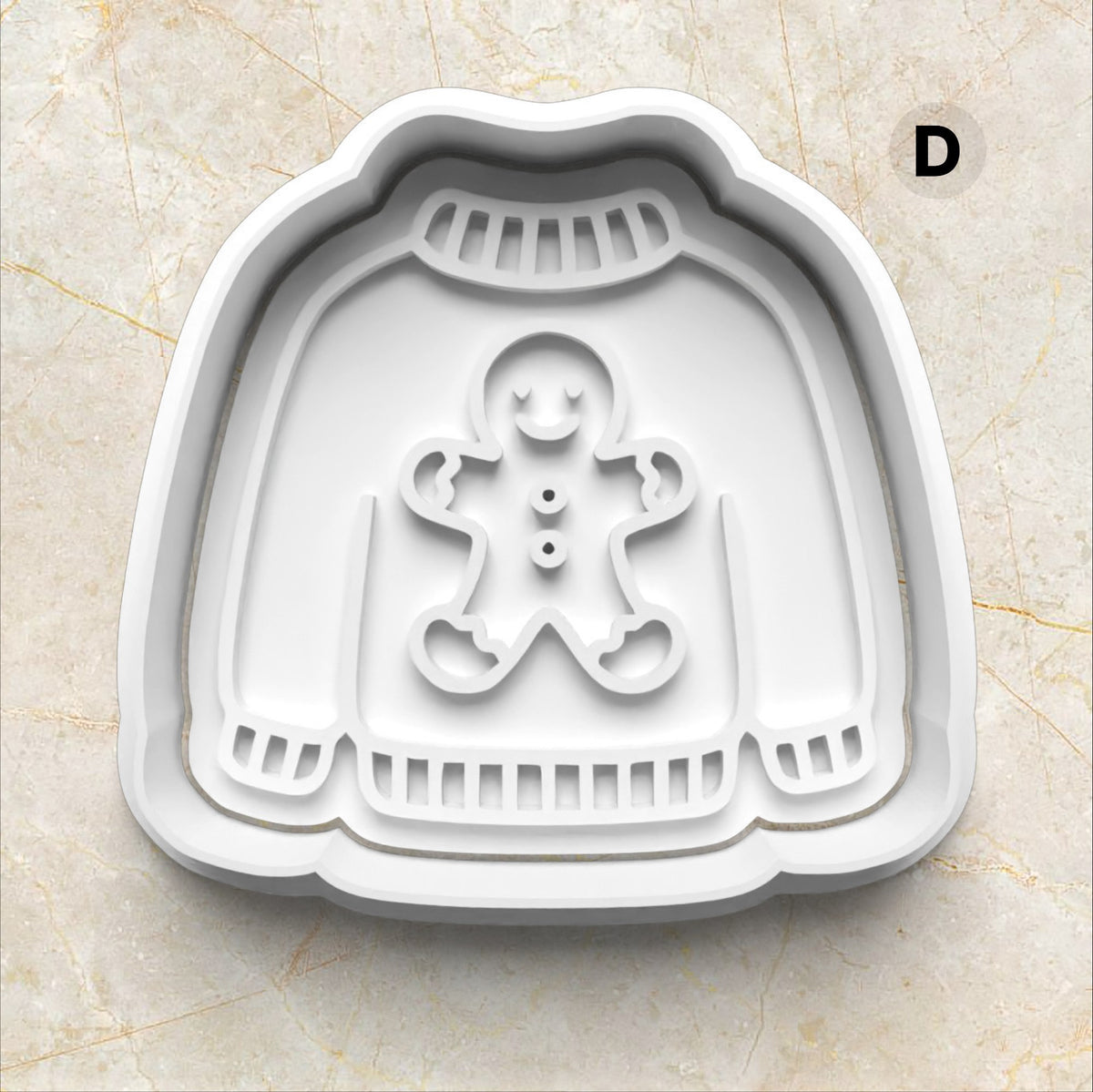 Christmas Ugly Sweater Set Cookie Cutter and Stamp gingerbread