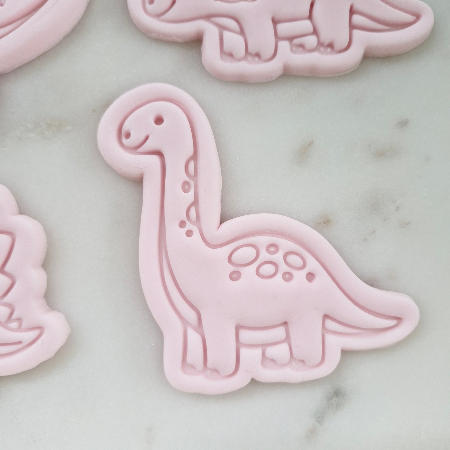 Dinosaur Set Cookie Cutter and Stamp zoomed in