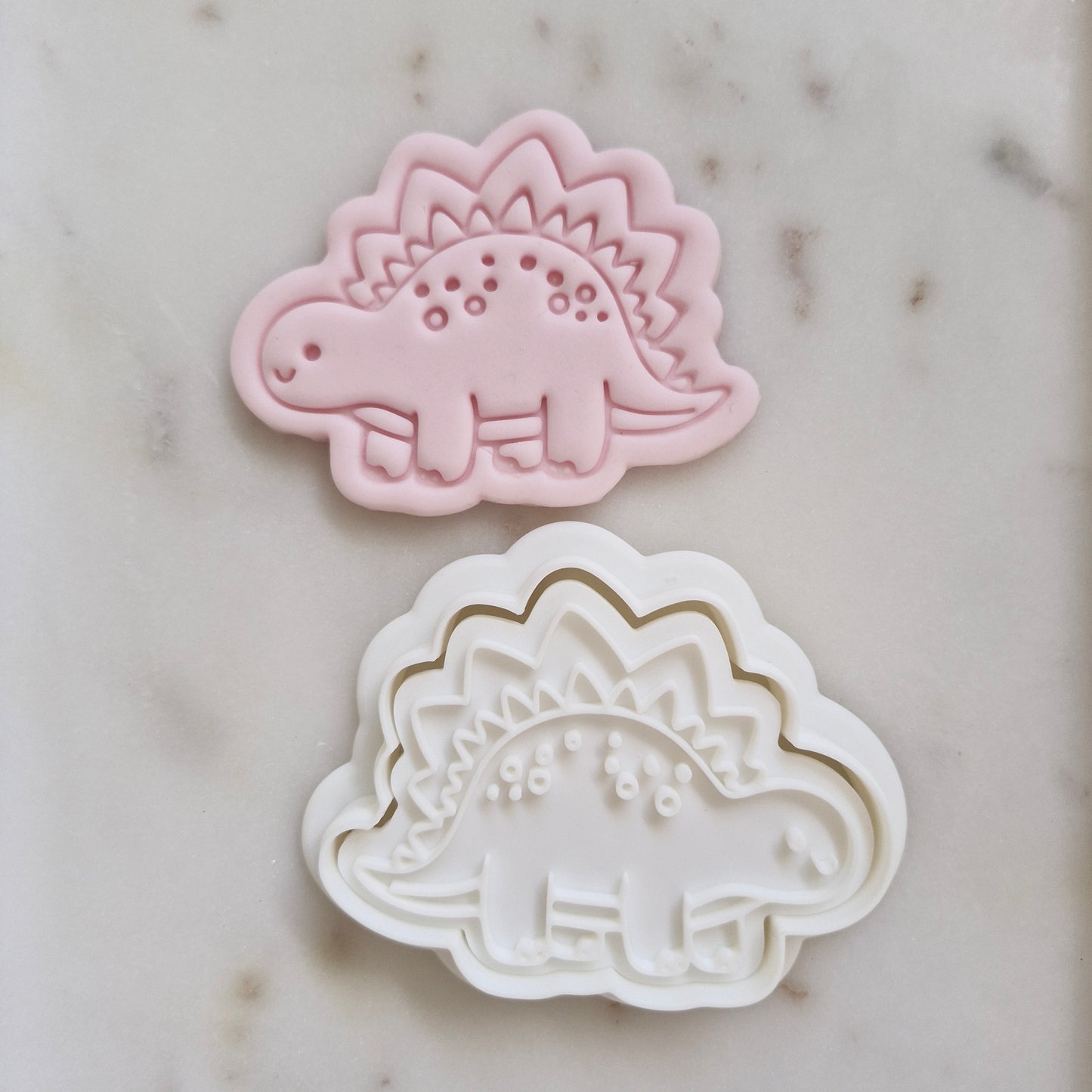 Dinosaur Stegosaurus Cookie Cutter and Stamp zoomed out