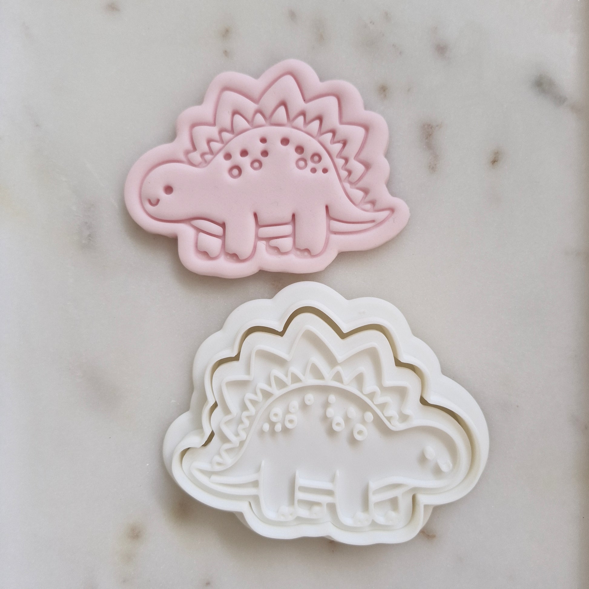 Dinosaur Stegosaurus Cookie Cutter and Stamp zoomed out