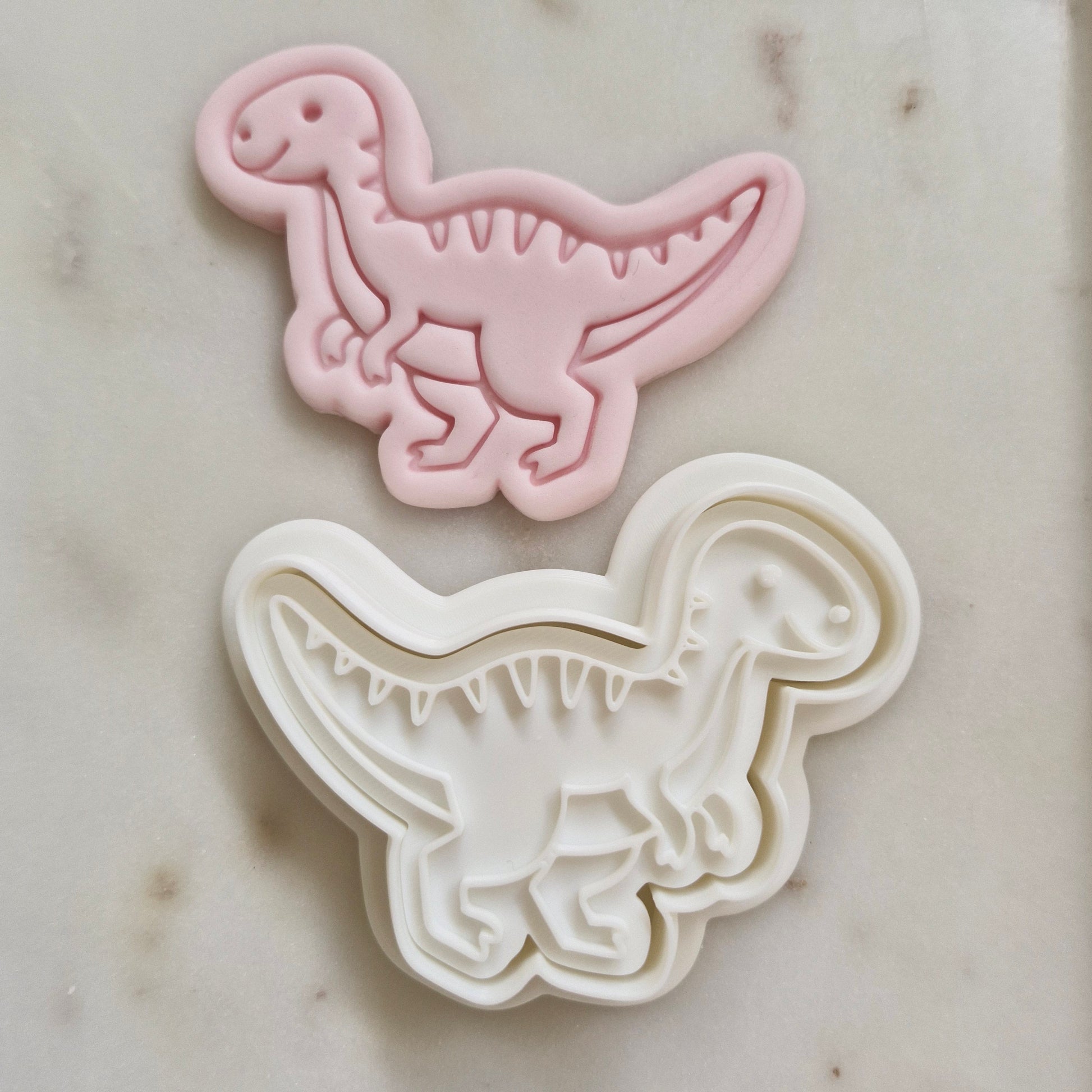 Dinosaur T-Rex Cookie Cutter and Stamp zoomed out