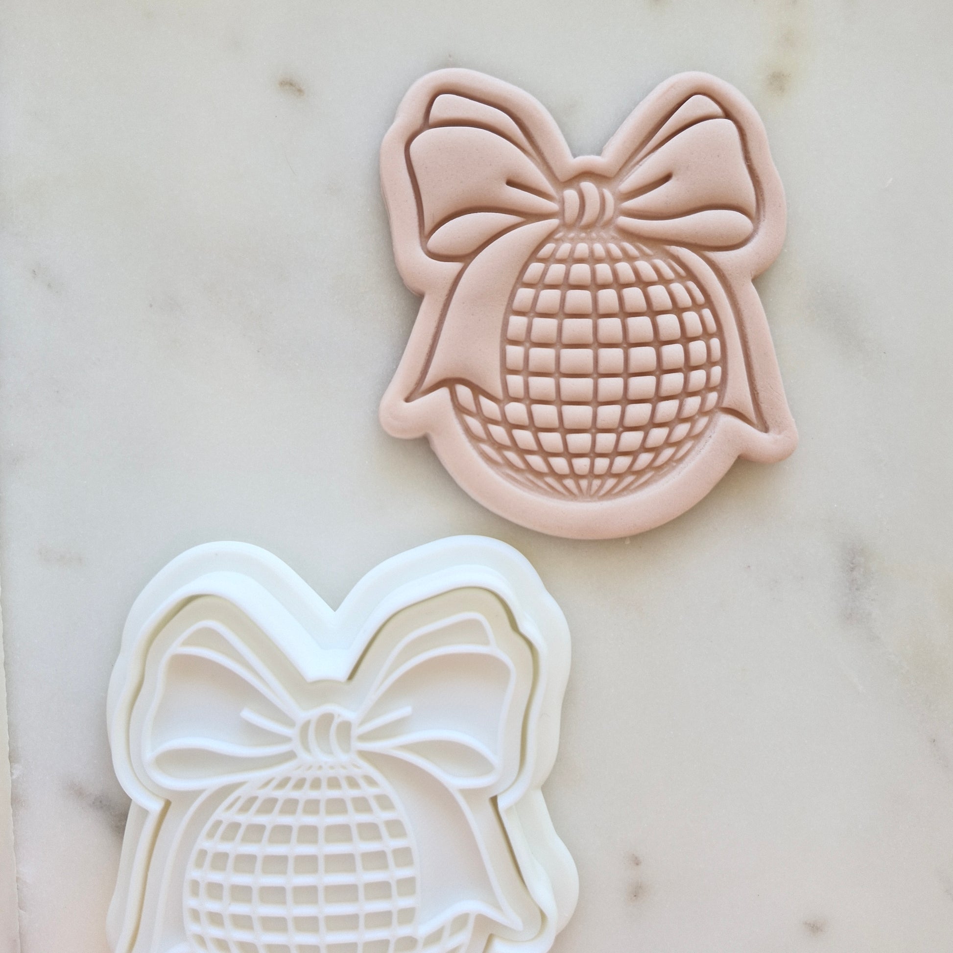 Coquette Disco Ball Cookie Cutter and Stamp
