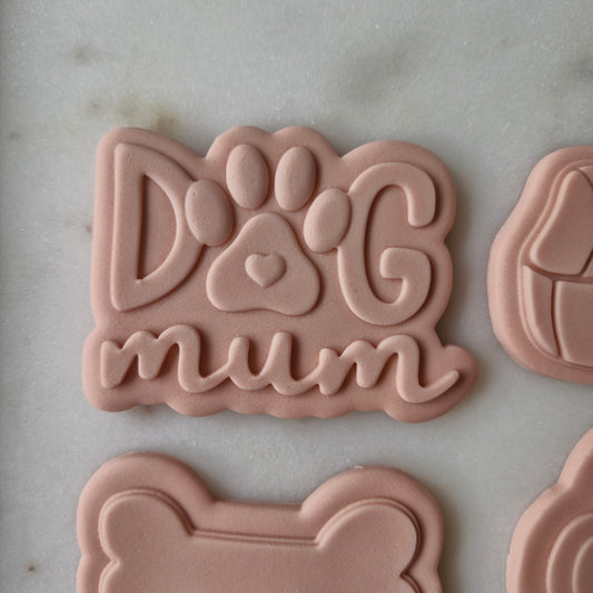 Dog Mum Cookie Cutter and Deboss Stamp
