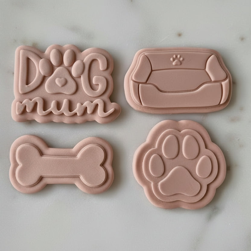 Dog Mum Cookie Cutter and Stamp Set
