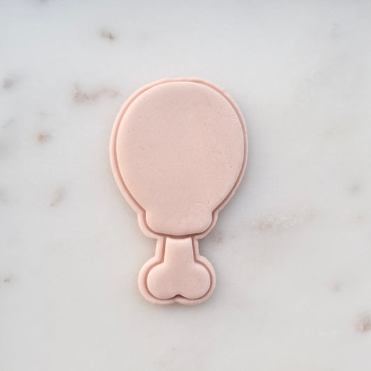 Drumstick Cookie Cutter and Stamp zoomed in 