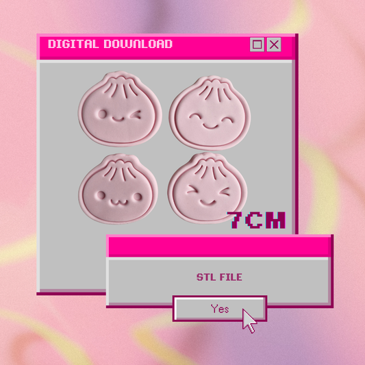 Dumpling Faces Set STL File DIGITAL DOWNLOAD ONLY set