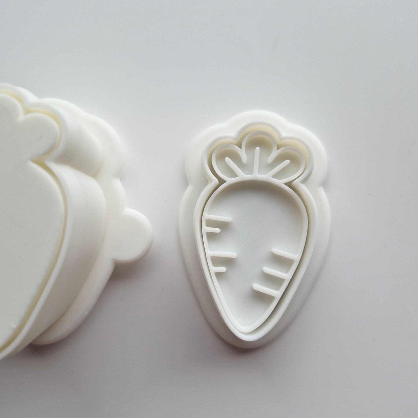 Carrot Cake Pop Mould cookie cutter stamp on white background