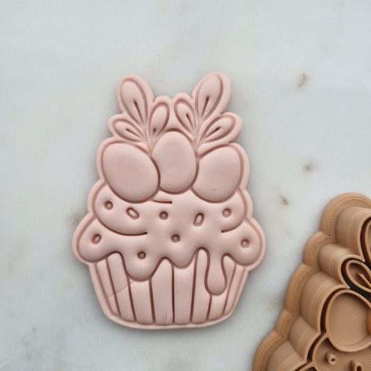 Easter Cupcake with Eggs, Cookie Cutter and Stamp Set