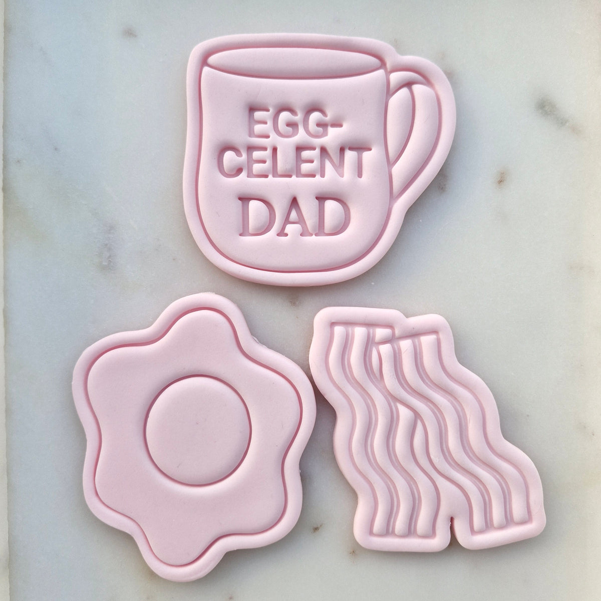 Father's Day Egg-celent Dad Set Cookie Cutter and Stamp set of 3