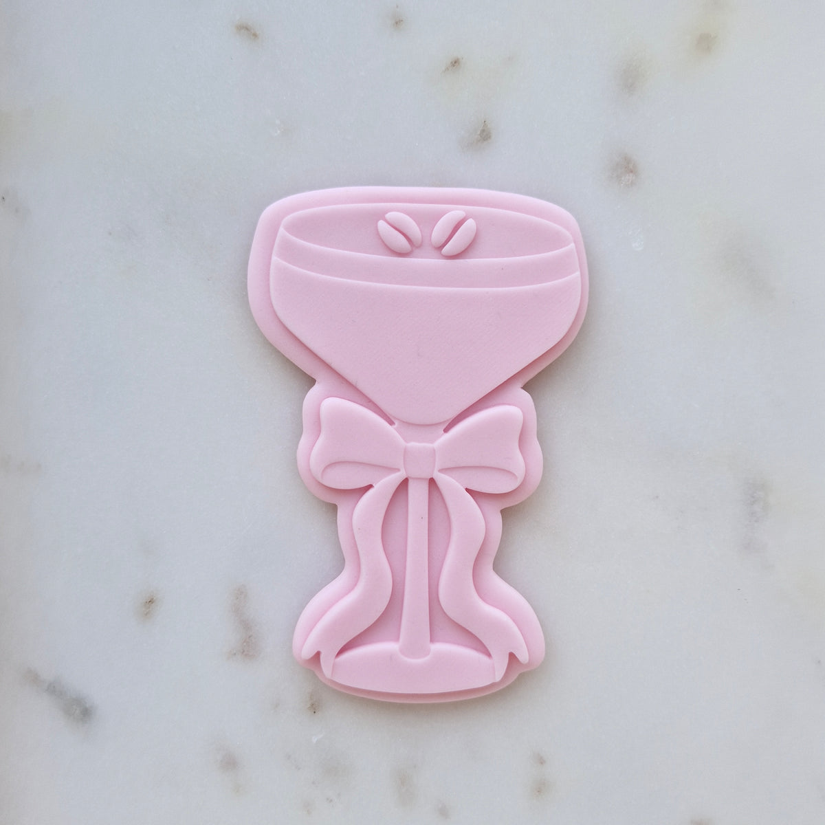 Espresso Martini Glass Cookie Cutter and Deboss Stamp zoomed in