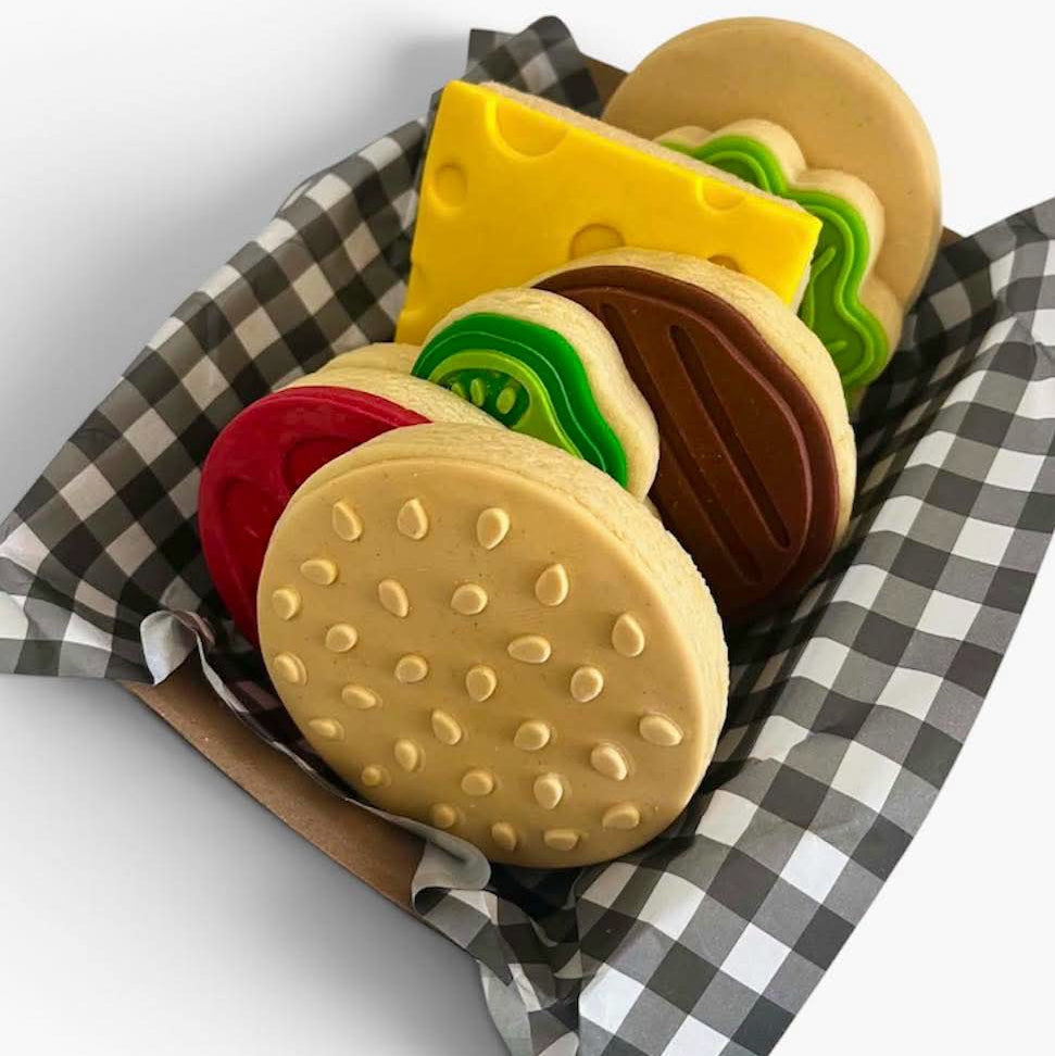 Build a Burger Set Cookie Cutter and Deboss Stamp set