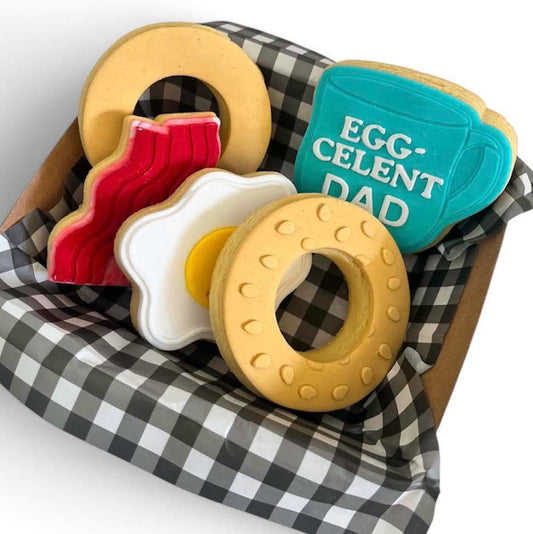 Father's Day Egg-celent Dad Set Cookie Cutter and Deboss Stamp set in box