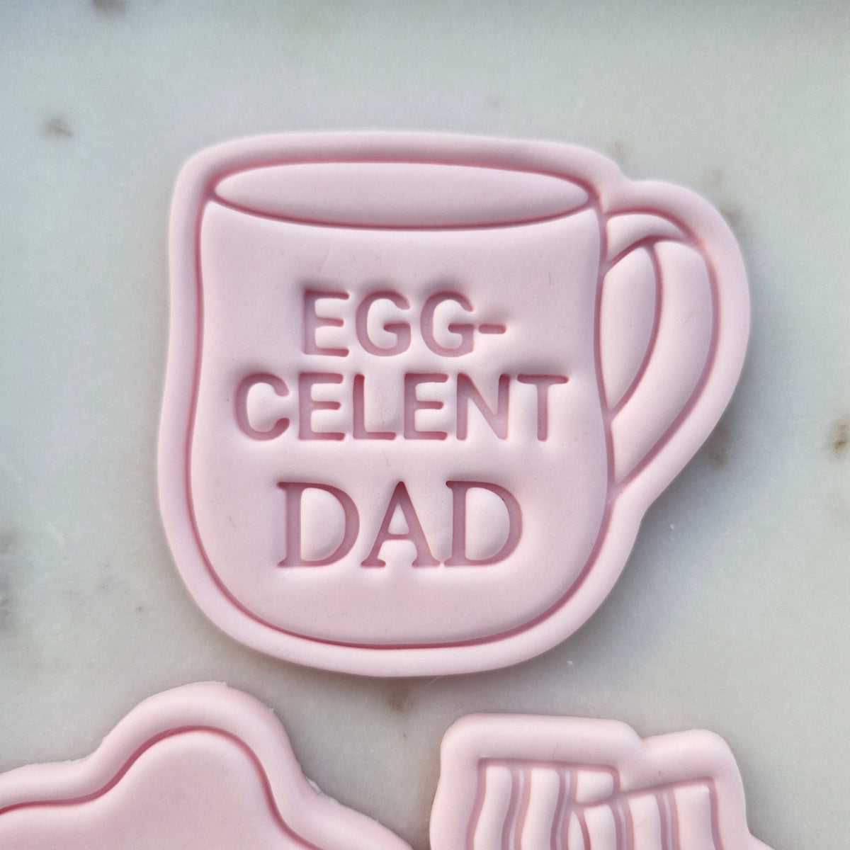 Father's Day Egg-celent Dad Set Cookie Cutter and Stamp mug Egg-celent Dad Mug Cookie Cutter and Stamp