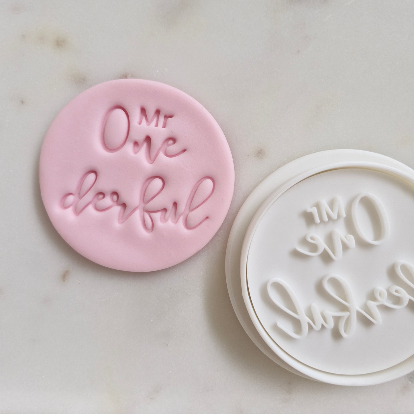 Mr One-derful Cookie Cutter and Stamp zoomed out Miss and Mr One-derful Set Cookie Cutter and Stamp 