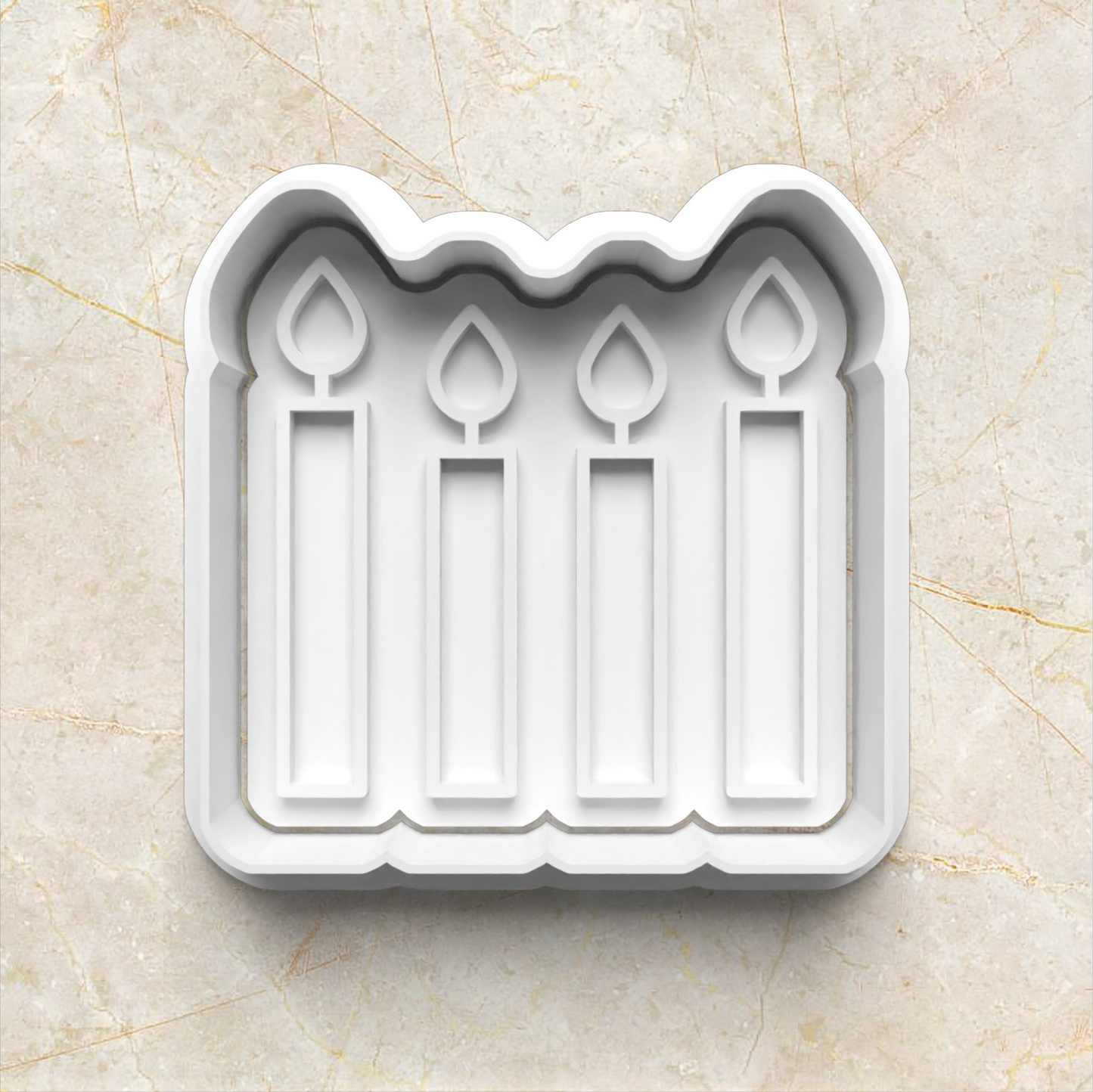 Birthday Candles Cookie Cutter and Stamp Set four candles