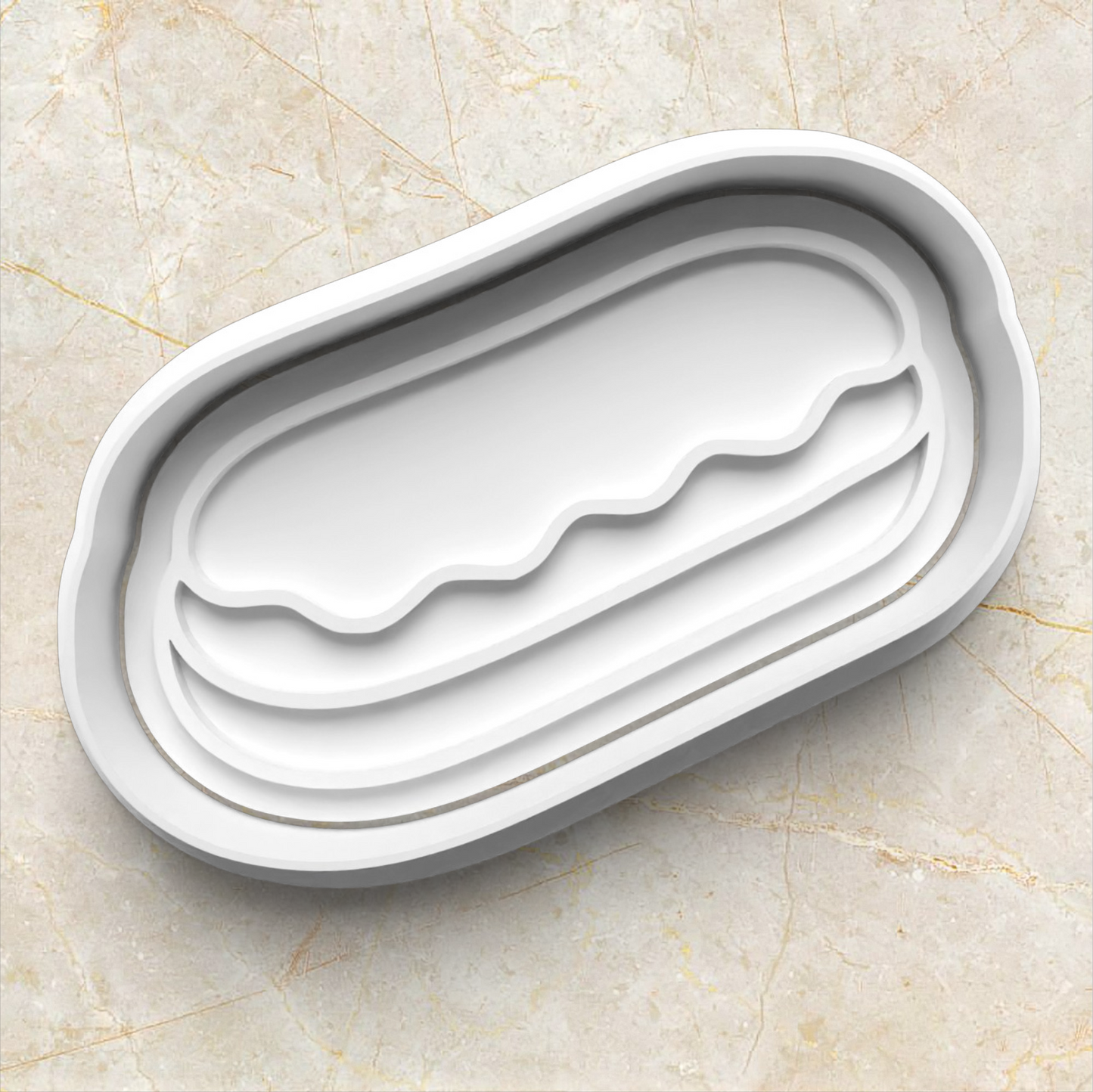French Pastry Cookie Cutter and Stamp eclair